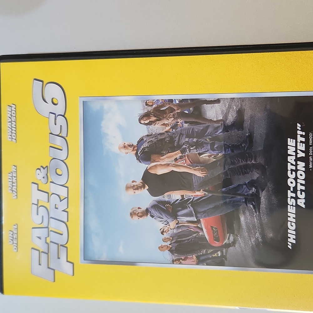 Fast and Furious 6 DVD.  Like New.  No Scratches.